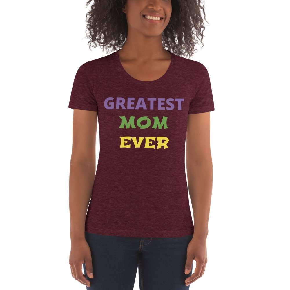 Women's Crew Neck T-shirt - GREATEST MOM EVER - Image 6
