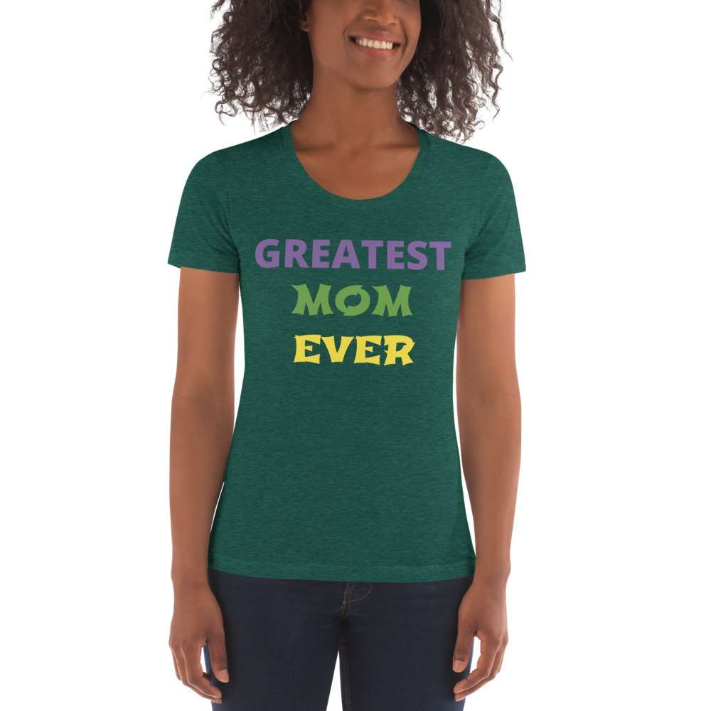 Women's Crew Neck T-shirt - GREATEST MOM EVER - Image 4
