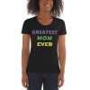 Women's Crew Neck T-shirt - GREATEST MOM EVER - Thumbnail Image 1