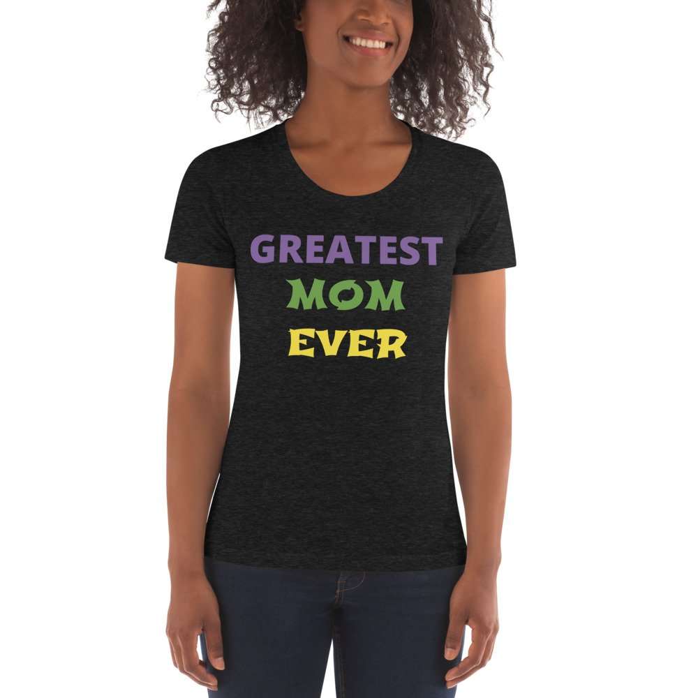 Women's Crew Neck T-shirt - GREATEST MOM EVER - Image 1