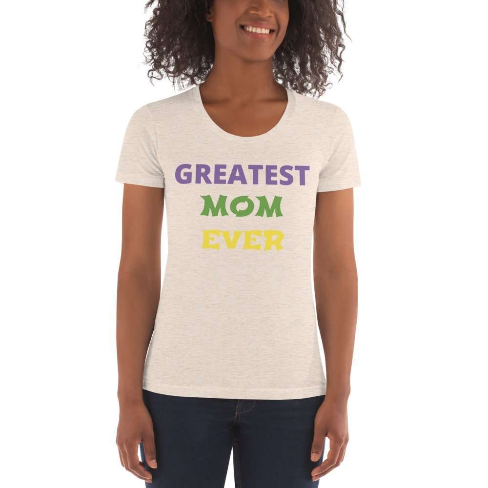 Women's Crew Neck T-shirt - GREATEST MOM EVER - Image 5