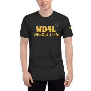 Unisex Tri-Blend Track Shirt - WD4L (Whodat 4 Life)