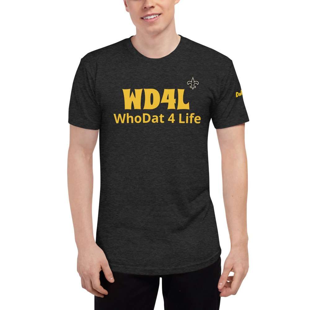 Unisex Tri-Blend Track Shirt - WD4L (Whodat 4 Life) - Image 1