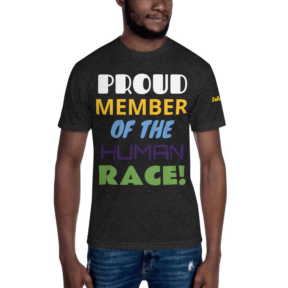 Unisex Crew Neck Tee - Proud Member of the Human Race! - Image 5