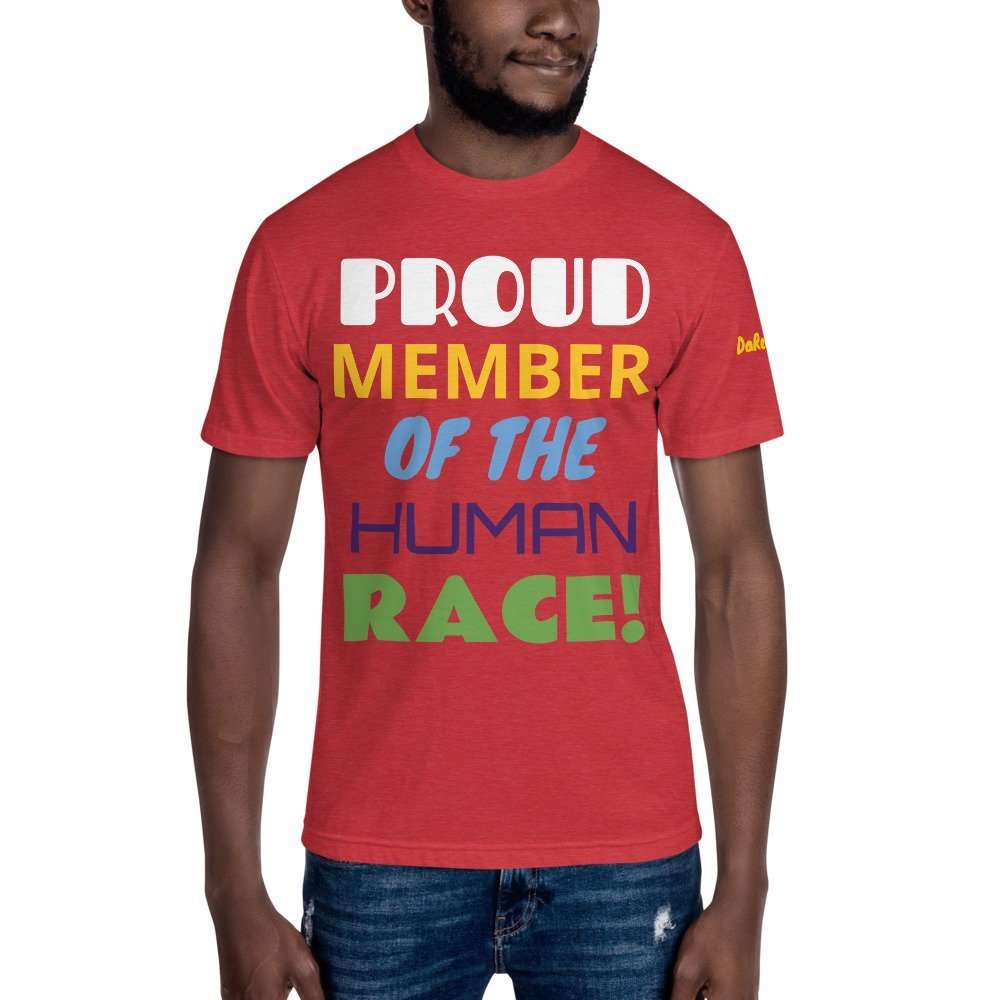 Unisex Crew Neck Tee - Proud Member of the Human Race! - Image 13