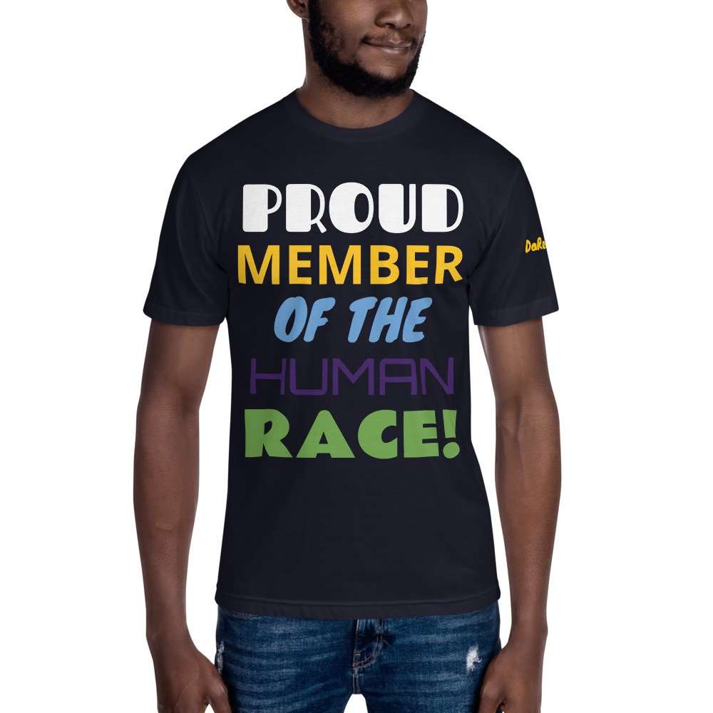 Unisex Crew Neck Tee - Proud Member of the Human Race! - Image 9