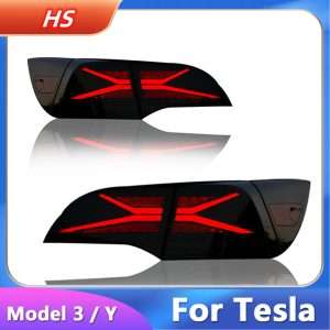 Everything Is Solar Modified Taillight for Tesla Model 3 Model Y LED Streamer Steering Running Brake Reverse Tail Rear Lights Lamp Assembly
